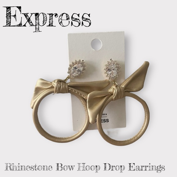 BRAND NEW EXPRESS - Cubic Zirconia Rhinestone Hoops✨✨ - Picture 1 of 6